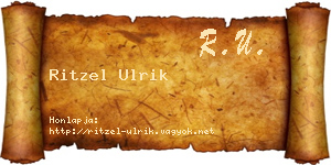 Ritzel Ulrik névjegykártya